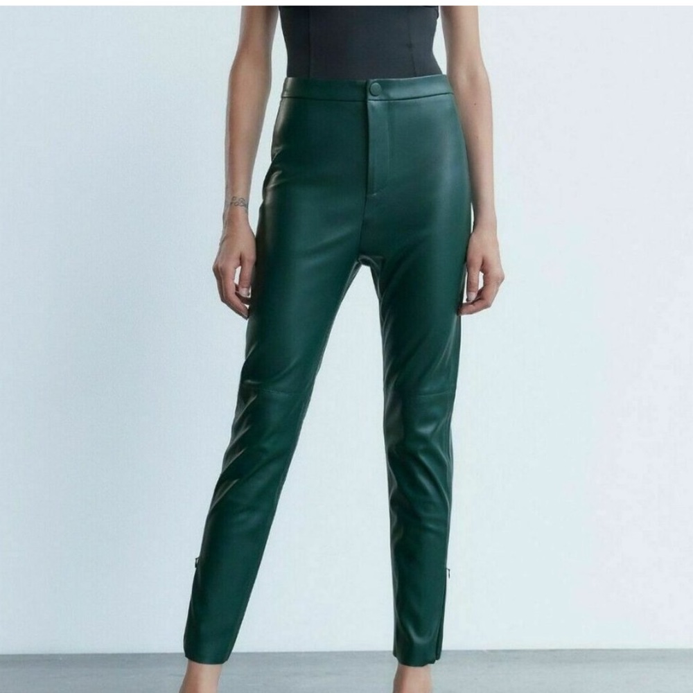 Zara Faux-Leather High Waist Pants size M